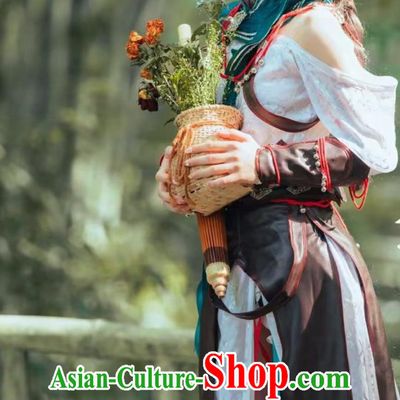 China Online Game Sword Heroes Fate Beitian Medical Sect Young Woman Dress Ancient Chinese Swordswoman Cosplay Costume