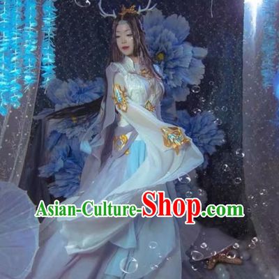Ancient Chinese Goddess Costume China Online Game Sword Heroes Fate Cosplay Penglai Princess Dress