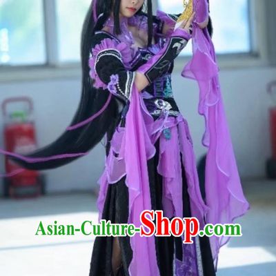 Ancient Chinese Heroine Costume China Online Game Sword Heroes Fate Cosplay Wanhua Valley Young Woman Dress