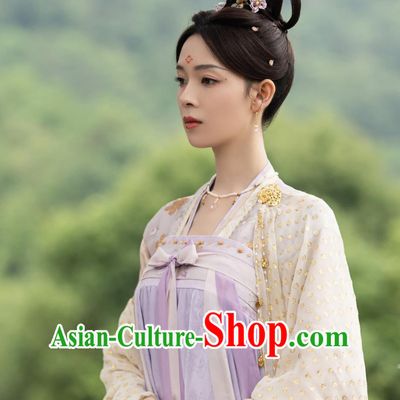 TV Series Drama Follow Your Heart Jiang Suo Luo Costume Ancient China Noble Lady Clothing Traditional Chinese Tang Dynasty Hanfu Dress
