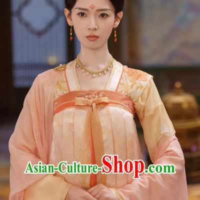 Traditional Chinese Tang Dynasty Court Woman Hanfu Dress TV Series Drama Follow Your Heart Jiang Suo Luo Costume Ancient China Princess Clothing