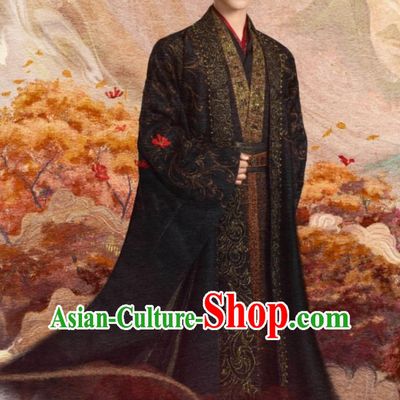 Traditional Chinese King Hanfu TV Series Drama Lost You Forever Xiyan Cang Xuan Costume Ancient China Emperor Clothing