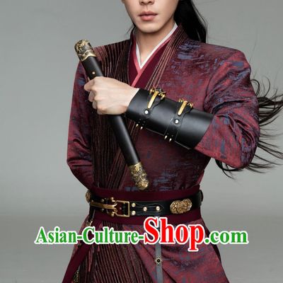 Ancient China Young Warrior Clothing Traditional Chinese Wuxia Swordsman Hanfu TV Series Qing Yu Nian Fan Prince Fan Xian Costume