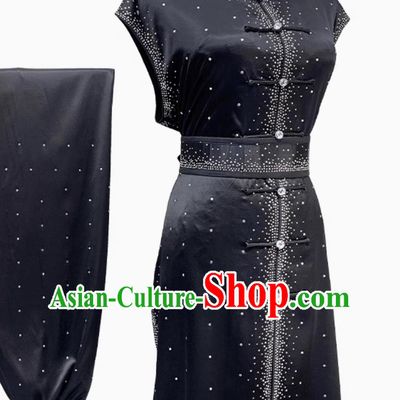 Chinese Martial Arts Uniform Wushu Tournament Black Outfit Nanquan Competition Clothing Traditional Kung Fu Costume