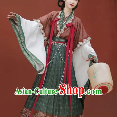 Ancient China Goddess Costume Chinese Traditional Hanfu Dress Tang Dynasty Court Empress Clothing Complete Set