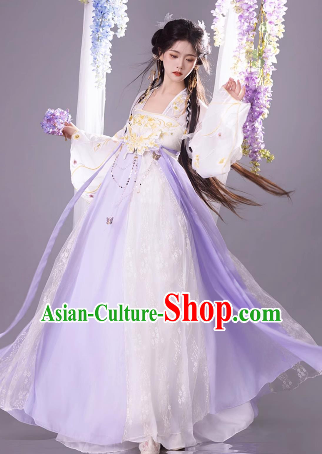 Ancient China Fairy Costume Chinese Traditional Lilac Hanfu Dress Tang Dynasty Princess Clothing Ancient China Fairy Costume Chinese Traditional Lilac Hanfu Dress Tang Dynasty Princess Clothing