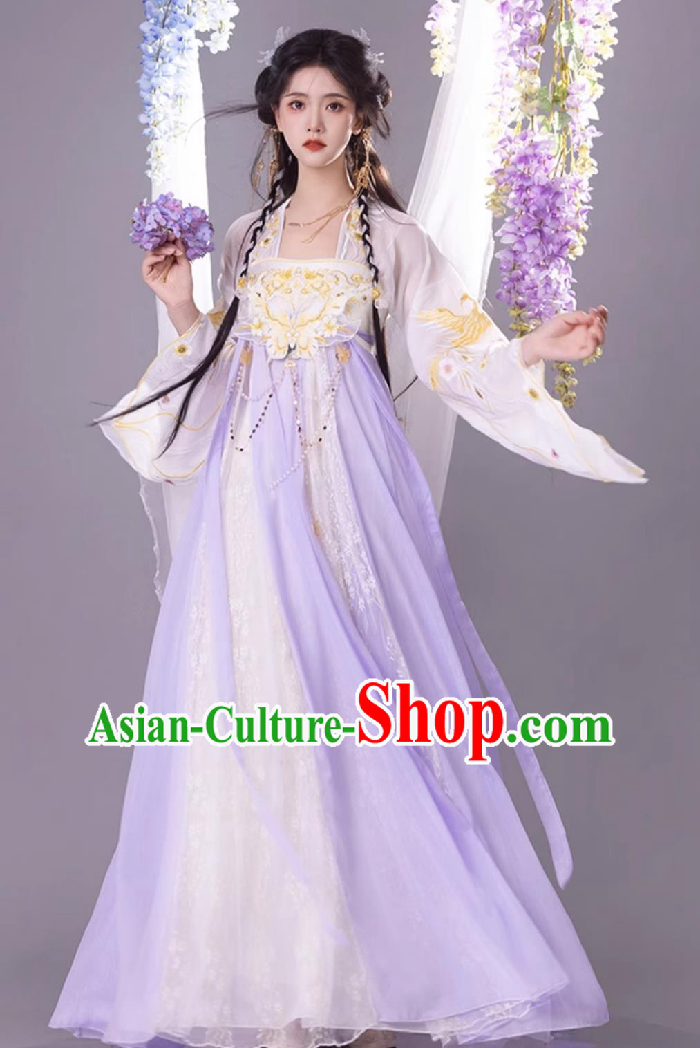 Ancient China Fairy Costume Chinese Traditional Lilac Hanfu Dress Tang Dynasty Princess Clothing Ancient China Fairy Costume Chinese Traditional Lilac Hanfu Dress Tang Dynasty Princess Clothing