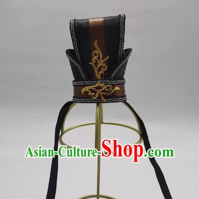 Handmade Tang Dynasty Hair Crown Chinese Traditional Hanfu Headpiece Ancient China Royal Prince Hair Coronet