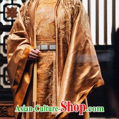 TV Series Qing Yu Nian Li Cheng Qian Costume Ancient China Crown Prince Clothing Traditional Chinese Wuxia Drama Golden Outfit