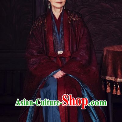 Ancient China Dowager Countess Clothing Traditional Chinese Hanfu TV Series Qing Yu Nian Noble Woman Costume