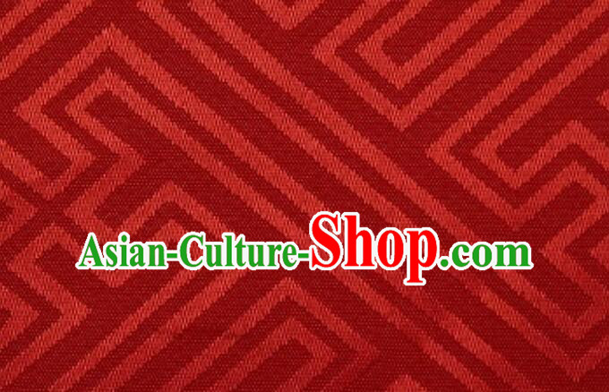 Tibetan Robe Brocade Buddhism Swastika Pattern Red Cloth Traditional Chinese Fabric Tibetan Robe Brocade Buddhism Swastika Pattern Red Cloth Traditional Chinese Fabric