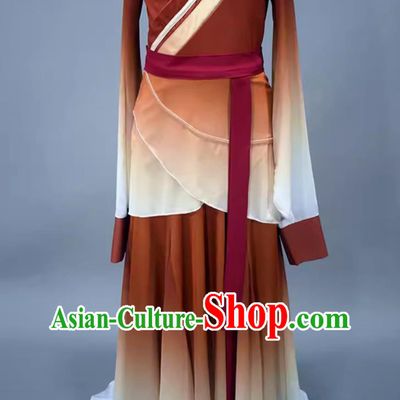 China Han Tang Dance Clothing Women Group Dance Dress Chinese Classical Dance Costume