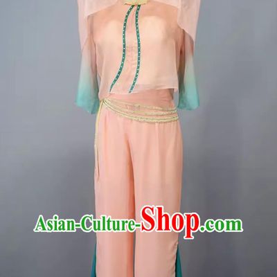 China Fan Dance Clothing Country Women Group Dance Dress Chinese Classical Dance Costume