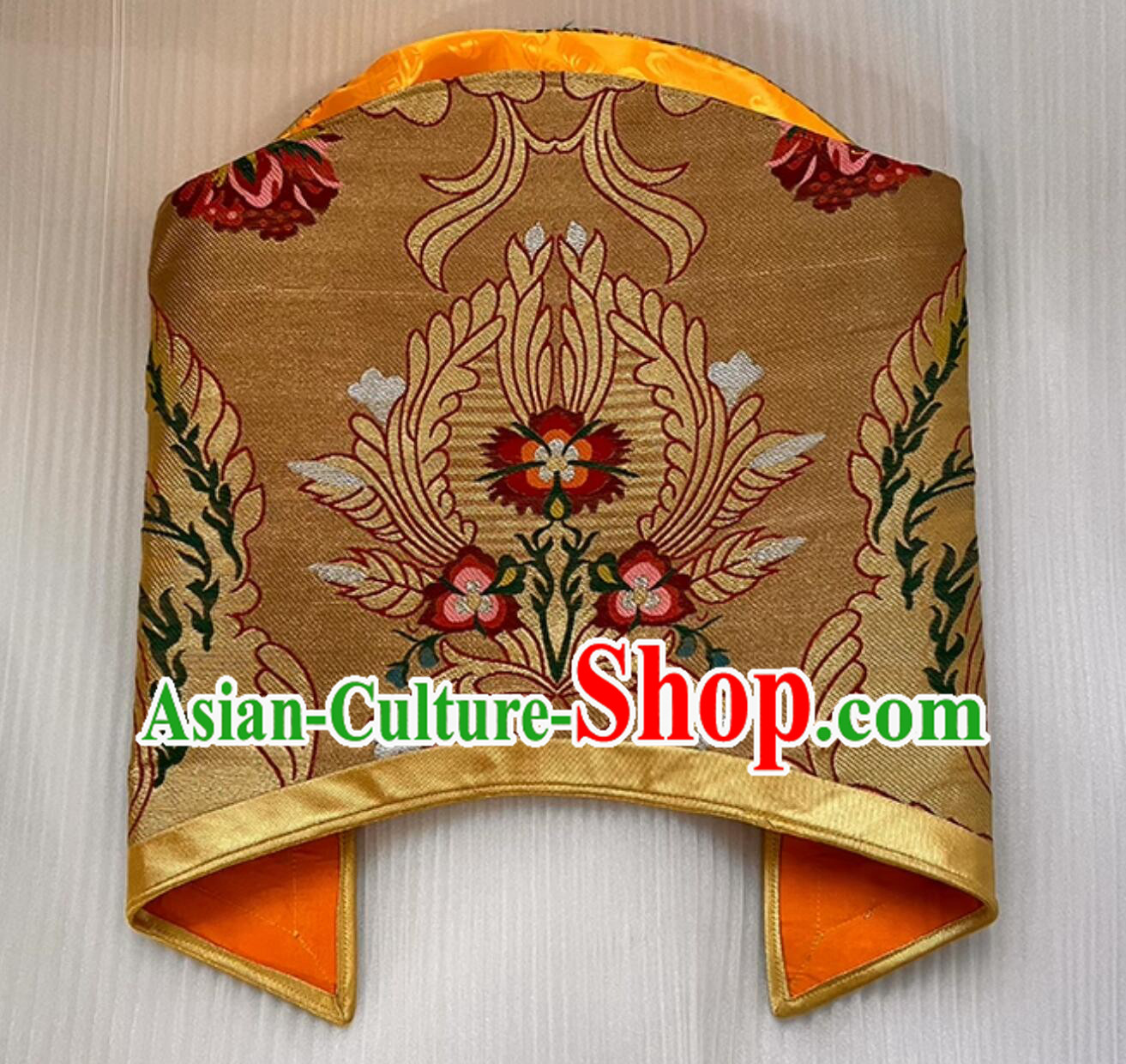 Chinese Tibetan Lama Hat Handmade Vajrayana Master Headwear Gampopa Buddha Headdress Chinese Tibetan Lama Hat Handmade Vajrayana Master Headwear Gampopa Buddha Headdress
