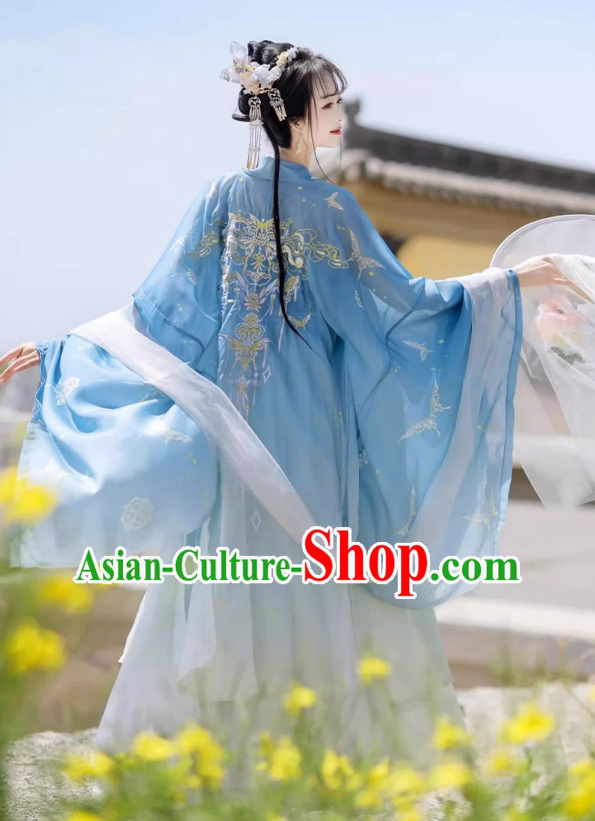 Traditional Chinese Blue Hanfu Dress Ancient China Princess Costume Tang Dynasty Court Lady Clothing Traditional Chinese Blue Hanfu Dress Ancient China Princess Costume Tang Dynasty Court Lady Clothing