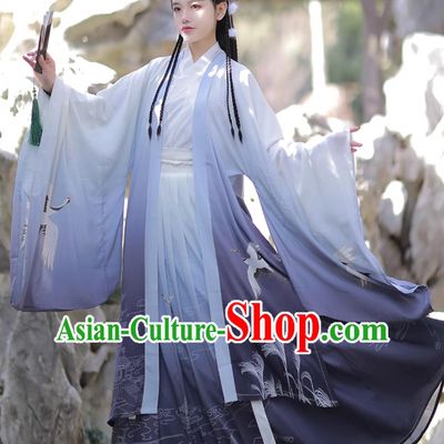 Traditional Chinese Hanfu Ancient China Swordsman Costume Jin Dynasty Clothing