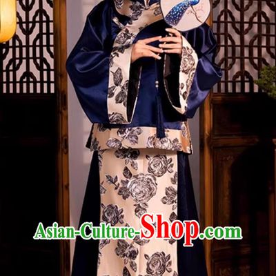 Chinese Traditional Dress Late Qing Dynasty Woman Clothing Ancient China Young Mistress Costume