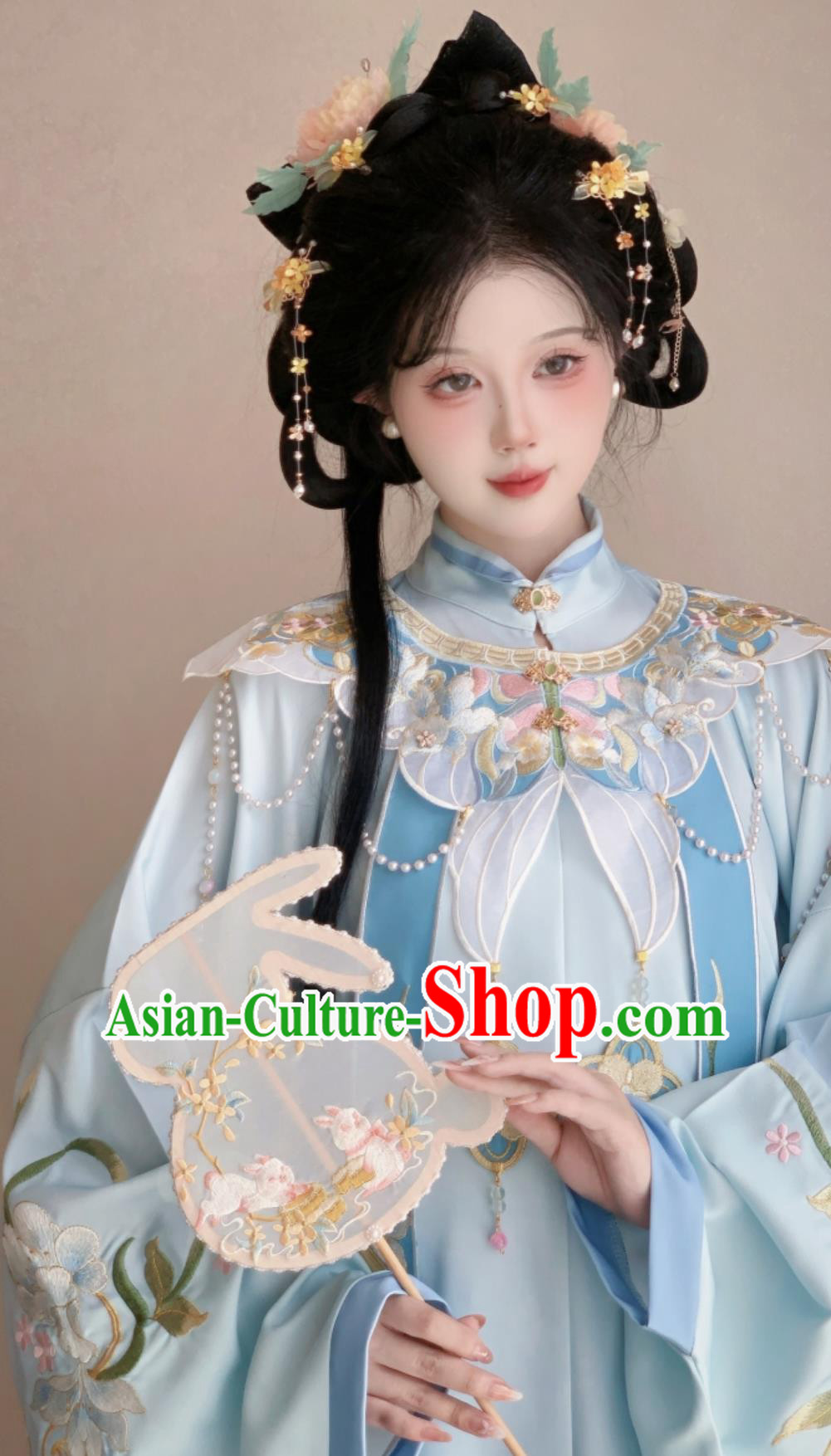Chinese Ming Dynasty Woman Clothing Ancient China Princess Costume Traditional Blue Hanfu Dress Chinese Ming Dynasty Woman Clothing Ancient China Princess Costume Traditional Blue Hanfu Dress
