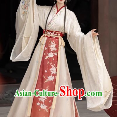Chinese Traditional Hanfu Dress Jin Dynasty Noble Lady Clothing Ancient China Princess Costume Complete Set