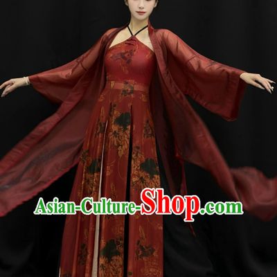 Top Jazz Dance Clothing Woman Solo Dance Qipao Dress Chinese Classical Dance Costume