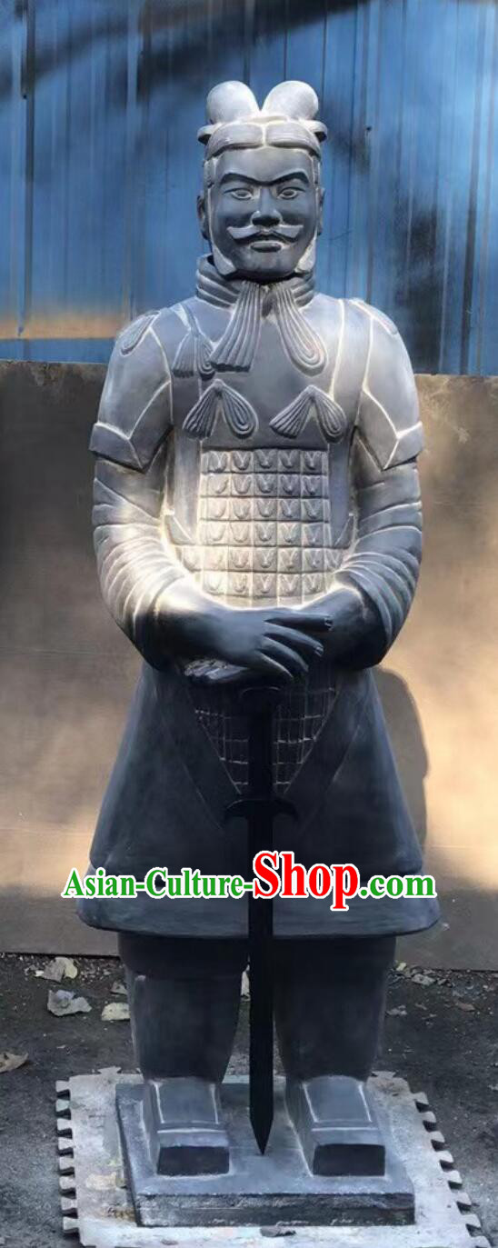 Chinese Xi An Terra Cotta Warrior Figure Qin Dynasty General Clay Statue Chinese Xi An Terra Cotta Warrior Figure Qin Dynasty General Clay Statue