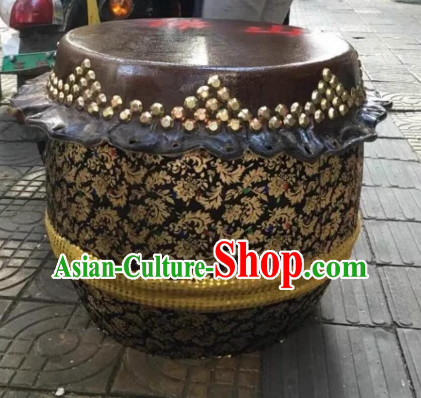 Chinese Dragon Dance Lion Dance Drum Handmade Cowhide Drum Complete Set Chinese Dragon Dance Lion Dance Drum Handmade Cowhide Drum Complete Set