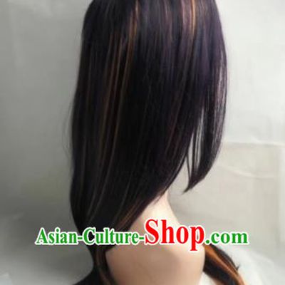 League of Legends Divine Phoenix Walker Seraphine Cos Wig Dark Purple Bleached And Dyed