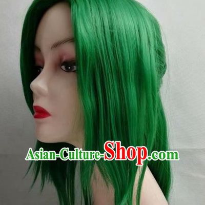 Fire Emblem COS Dawn Goddess Irenecia Green Cosplay Wig