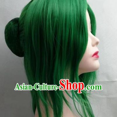 Fire Emblem COS Dawn Goddess Irenecia Green Cosplay Wig