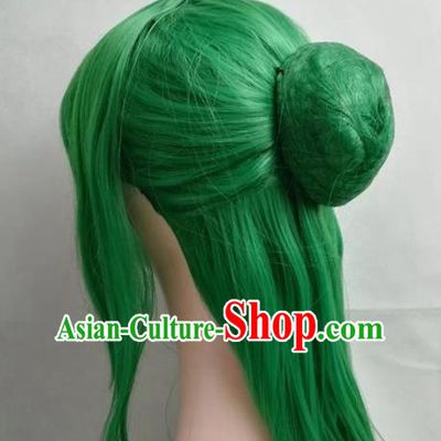 Fire Emblem COS Dawn Goddess Irenecia Green Cosplay Wig