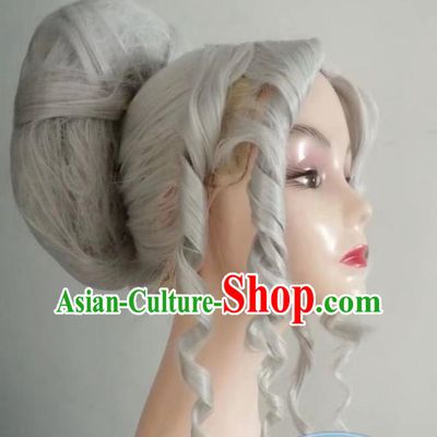 COS Salem Geisha Bun Cosplay Wig