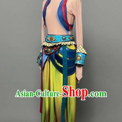 Classical Dance Wall Covered Lotus Awards Dance Costumes Qiuci Music And Dance Chinese Dance Costumes Stage Performance