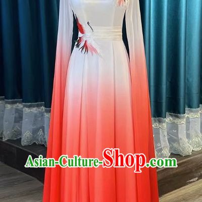 Color Changing Choir Dress Long Skirt Elegant Stage Performance Clothing Evening Recitation Clothing