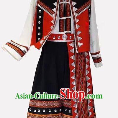 Ethnic Minority Zhuang Yi And Miao Dance Costumes Performance Costumes Ethnic Stage Costumes