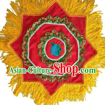Yellow Tassel Handkerchief Flower Dance Two Person Handkerchief Dance Square Dance Special Northeastern Twisted Chinese Yangko Octagonal Scarf For Grade Examination