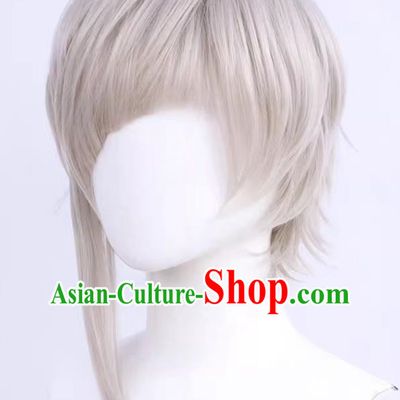 Bungou Stray Dogs Atsushi Nakajima Cos Wig With Slanted Bangs and Reverse Curls