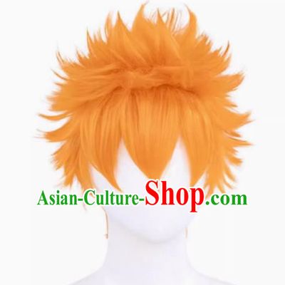 Hinata Shoyang Cos Wig Volleyball Boy Orange Sky High Reversed Karasuno High School Fake Hair