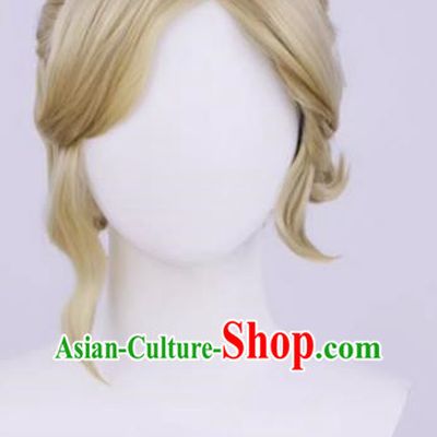 The Fifth Personality Bamboo Shadow Guardian Cos Wig Doctor Panda Special Tone Golden Partial