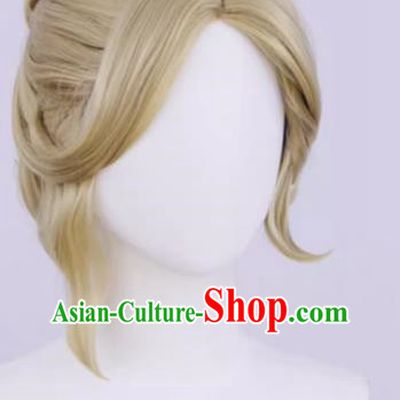 The Fifth Personality Bamboo Shadow Guardian Cos Wig Doctor Panda Special Tone Golden Partial