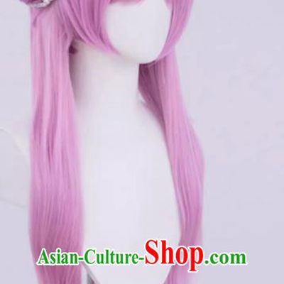 Star Sensing Cos Wig Inner Small Star Sea Fruit Special Tone Gradient Powder Layer Reverse Curling