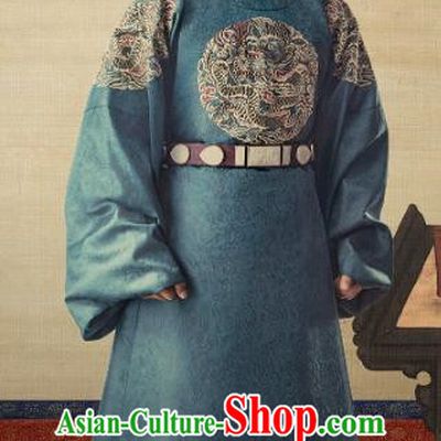 Historical TV Series The Imperial Age Ming Dynasty Crown Prince Zhu Biao Costumes Chinese Ancient King Blue Robes