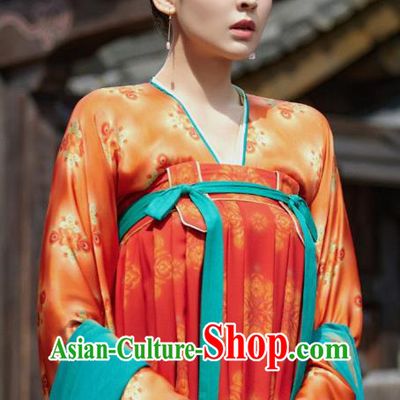 TV Series Weaving A Tale of Love Palace Lady Kudi Liu Li Hanfu Dresses Chinese Ancient Tang Dynasty Court Woman Costume
