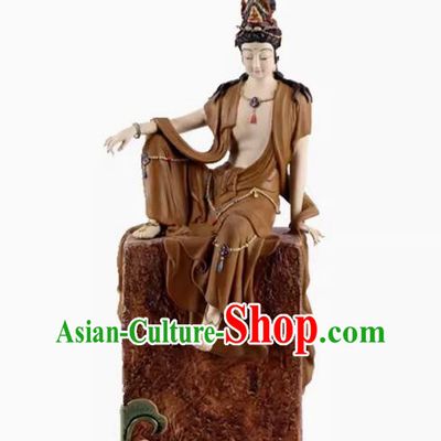 Chinese Shiwan Ceramics Arts Avalokita Statue Buddhisattva Collection