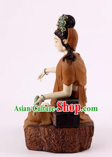 Chinese Shiwan Ceramics Buddha Arts Collection Handmade Samantabhadra Bodhisattva Statue Chinese Shiwan Ceramics Buddha Arts Collection Handmade Samantabhadra Bodhisattva Statue