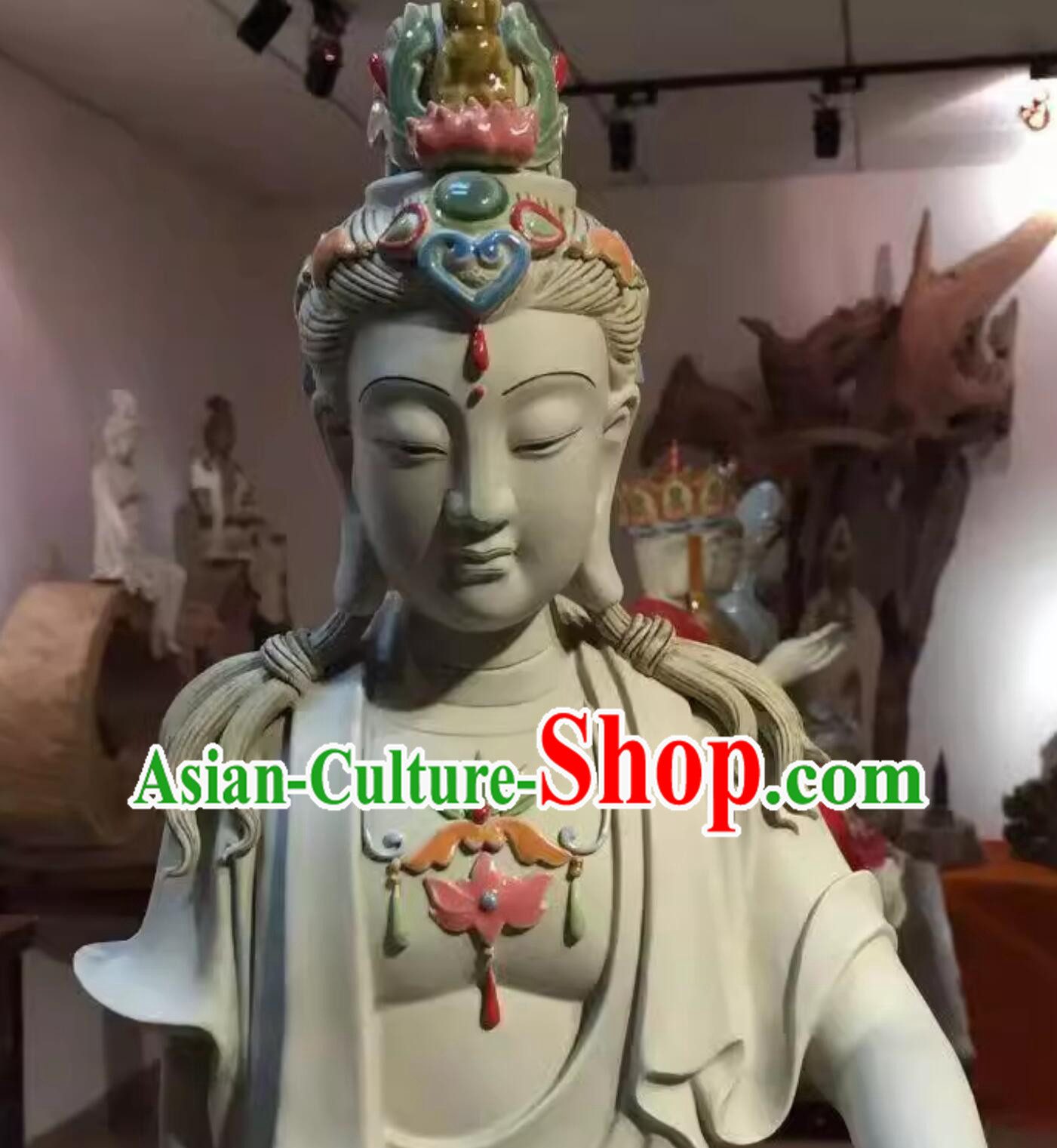 Chinese Shiwan Ceramic Sculpture Guan Yin Statue Bodhisattva Figurine Chinese Shiwan Ceramic Sculpture Guan Yin Statue Bodhisattva Figurine