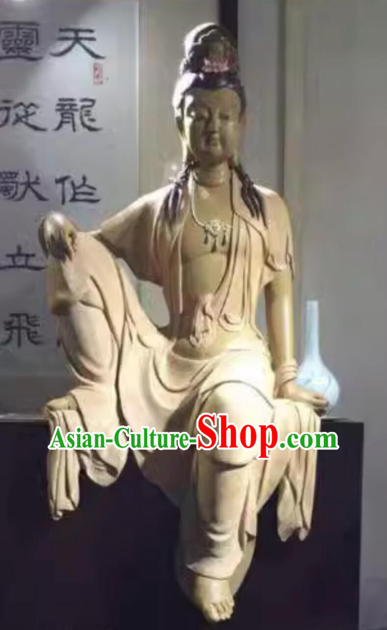 Chinese Guan Yin Statue Handmade Shiwan Ceramic Sculpture Bodhisattva Figurine Chinese Guan Yin Statue Handmade Shiwan Ceramic Sculpture Bodhisattva Figurine