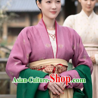 TV Series Scent Of Time Ancient Noble Concubine Meng Yi Fei Costumes Chinese Song Dynasty Young Woman Hanfu Clothing