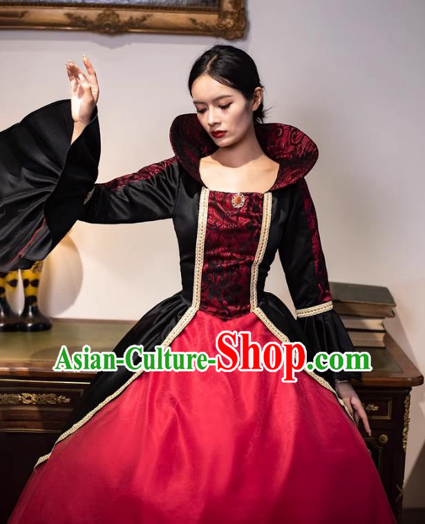 European Court Costume Middle Ages British Nobility Retro Dark Gothic Halloween Dress European Court Costume Middle Ages British Nobility Retro Dark Gothic Halloween Dress
