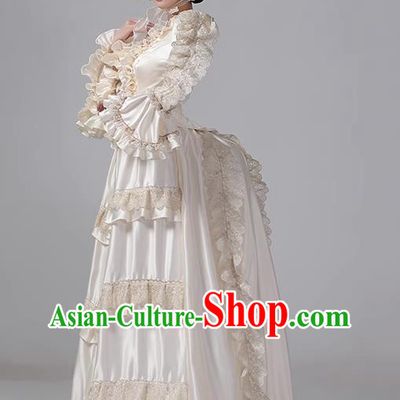 European Style Court Costume 19th Century British Aristocratic Retro Dark Gothic Dress Photo Stage Clothing