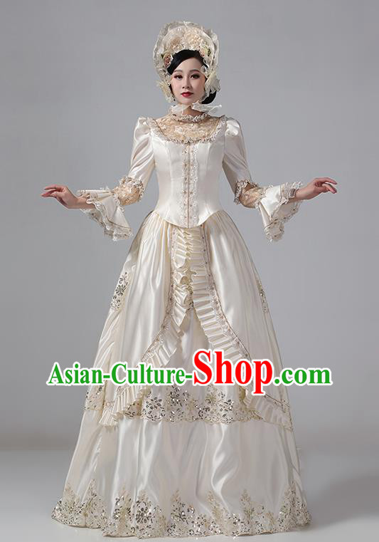 Champagne European Court Clothing British Medieval Victorian Retro Princess Classical Dress Champagne European Court Clothing British Medieval Victorian Retro Princess Classical Dress